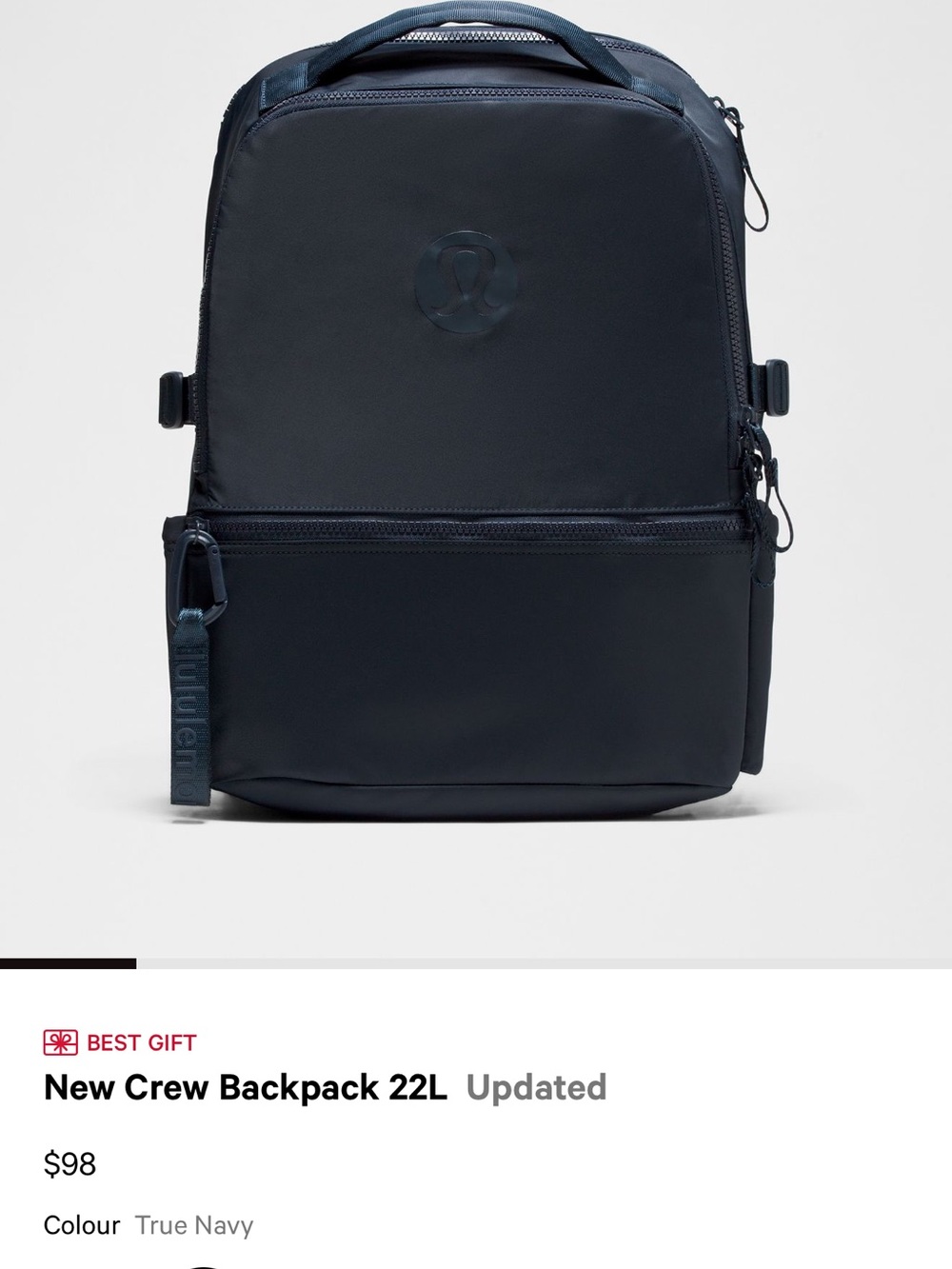 lululemon athletica Backpack in True Navy